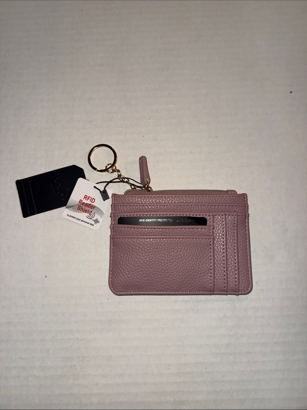Buxton Dusty Rose RFID Card Holder Keychain
